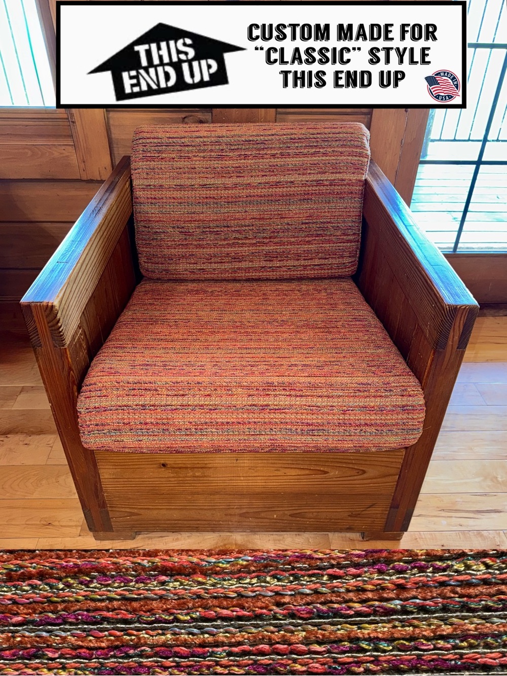 THIS END UP Classic Style Custom Made “Autumn Blaze” Chair Covers - 2 SETS LEFT!